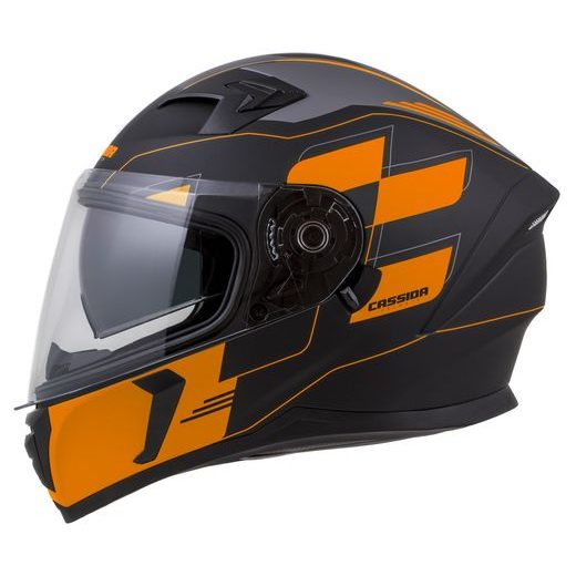 Full face helmet CASSIDA INTEGRAL 3.0 ROXOR black matt/ orange/ grey 2XL