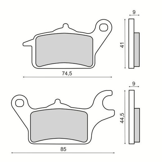 Bremsbeläge RMS 225103550 vorne organic
