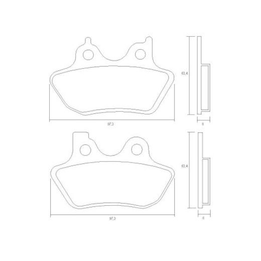 Bremsbeläge ACCOSSATO AGPA215 ST