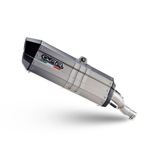 Slip-on exhaust GPR HYPER SONIC TITANIUM E5.Y.232.1.HYSOTIT Brushed Titanium including removable db killer and link pipe