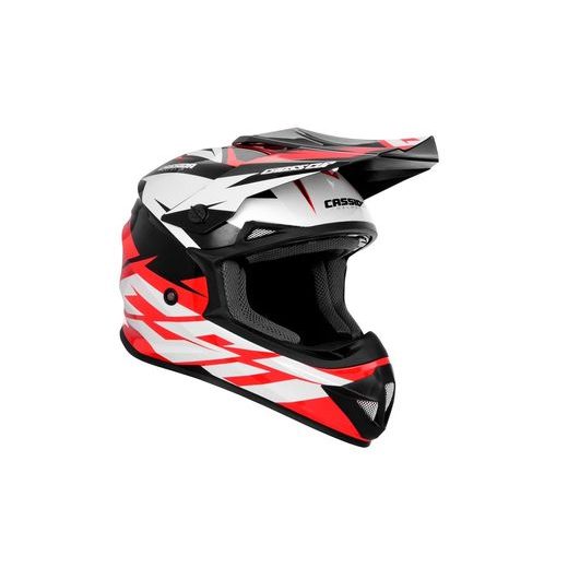 Motocross Helmet CASSIDA CROSS CUP TWO rot/weiss/schwarz S