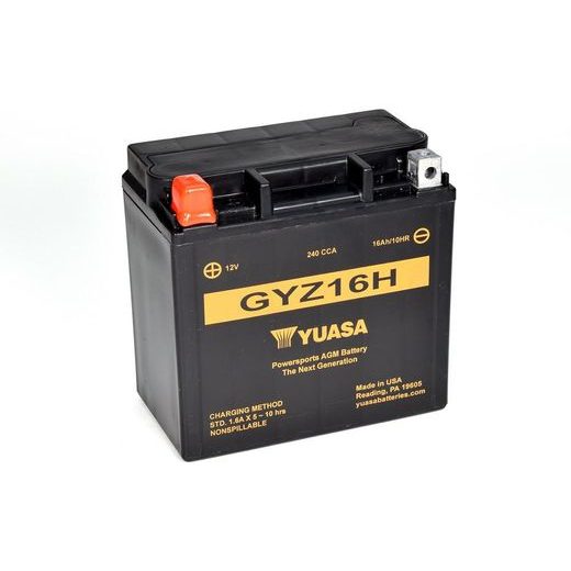 Werkaktivierte Motorradbatterie YUASA GYZ16H
