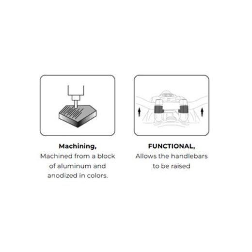 Risers PUIG 22116P silber height 30mm, d 29mm