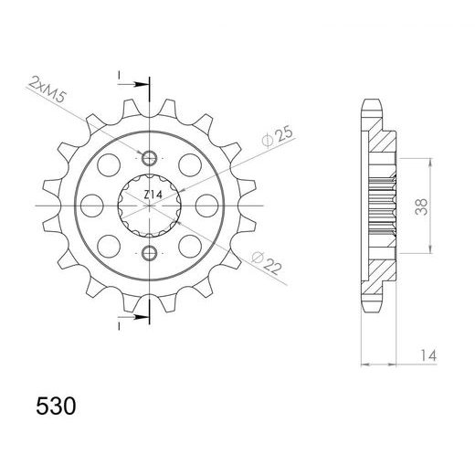 Ritzel SUPERSPROX CST-739:15 15T, 530