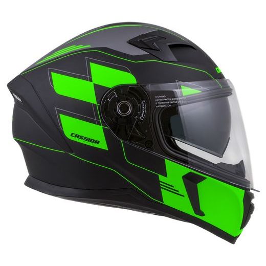 Full face helmet CASSIDA INTEGRAL 3.0 ROXOR black matt/ green/ grey L