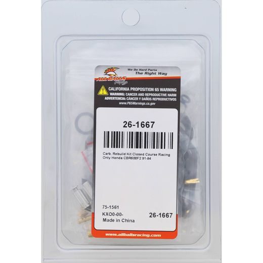 Carburetor Rebuild Kit All Balls Racing CARK26-1667