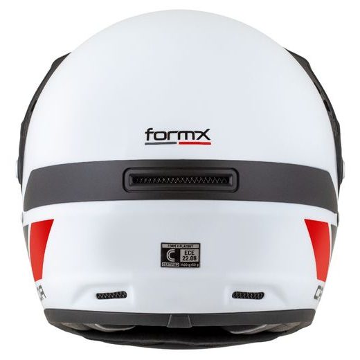 Motocross Helmet CASSIDA FORMX FLATOUT white/ black/ red/ black matt peak M