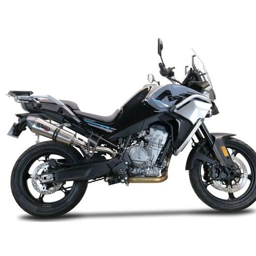 Slip-on exhaust GPR NEW GRAND PRIX EVO TITANIUM E5.CF.11.GPAN.TO Brushed Titanium including removable db killer and link pipe