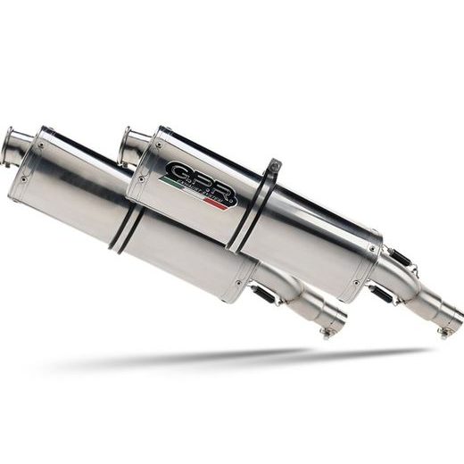 Dual slip-on exhaust GPR TRIOVAL Y.61.TRI Polished Stainless Steel including removable db killers and link pipes
