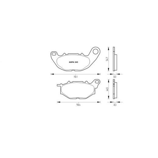 Bremsbeläge ACCOSSATO AGPA243 ST