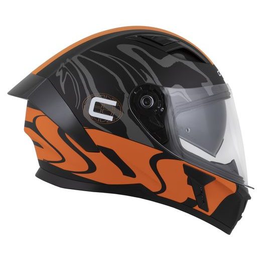 Full face helmet CASSIDA Orbit Multivers black matt,orange,gray,white XS