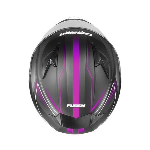 Full face helmet CASSIDA APEX FUSION black matt/ purple/ white XS