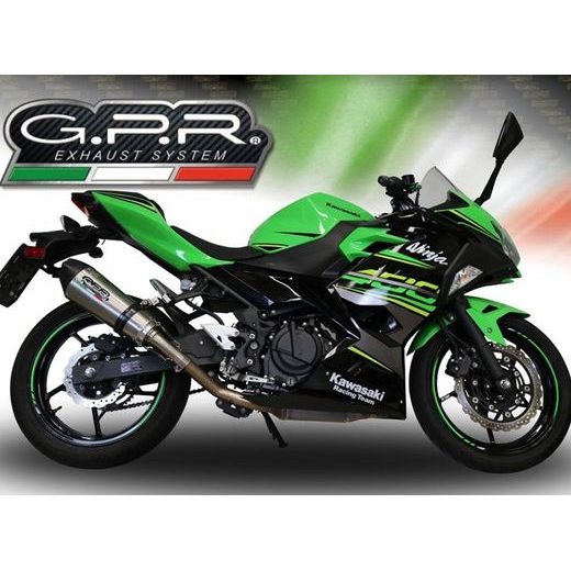 Slip-on exhaust GPR NEW GRAND PRIX EVO TITANIUM E5.K.173.GPAN.TO Brushed Titanium including removable db killer and link pipe