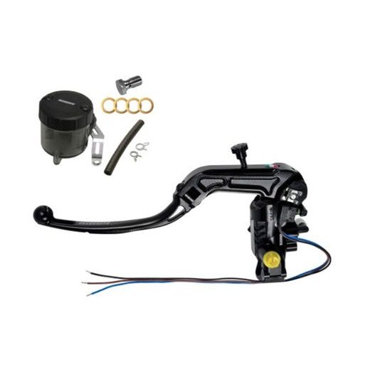 Homologated radial brake master cylinder ACCOSSATO RB086N with folding lever and oil reservoir kit included