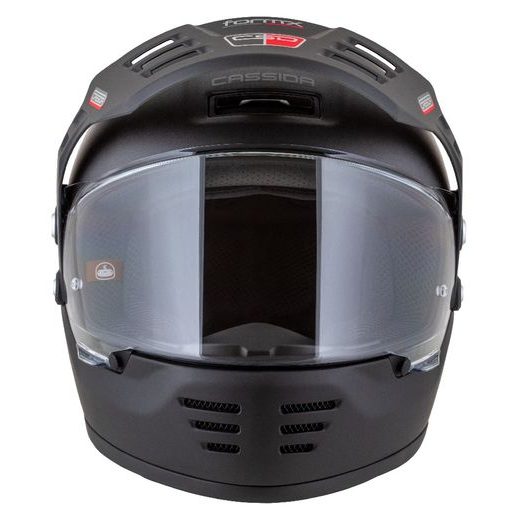 Motocross Helmet CASSIDA FORMX FLATOUT black matt/ dark grey/ black matt peak XS