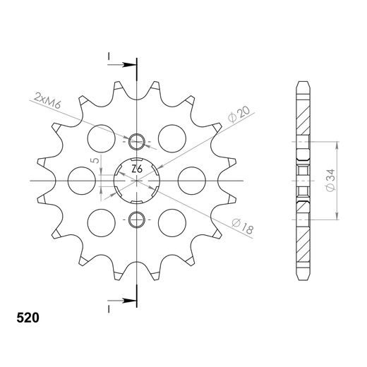 Ritzel SUPERSPROX CST-275:15 15T, 520