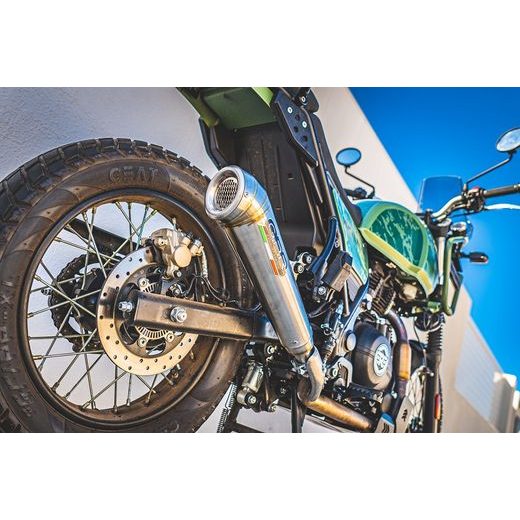 Slip-on exhaust GPR POWERCONE EVO E4.ROY.CAT.PCEV Brushed Stainless steel including removable db killer, link pipe and catalyst