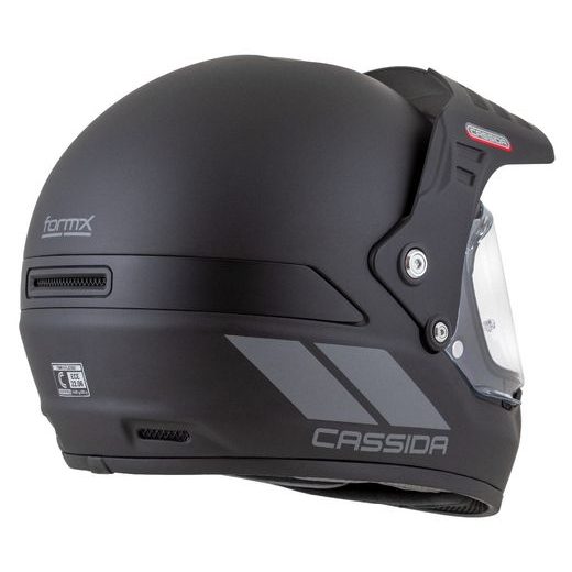 Motocross Helmet CASSIDA FORMX FLATOUT black matt/ dark grey/ black matt peak M