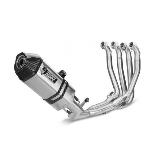 Auspuff komplett 4x2x1 MIVV SPEED EDGE R.KA.0005.SRT Ganz aus Titan / Carbondeckel version "REPLICA"