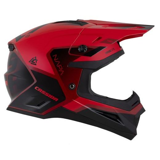Motocross Helmet CASSIDA CROSS CUP 2 NAPA pearl red/maroon/black XS
