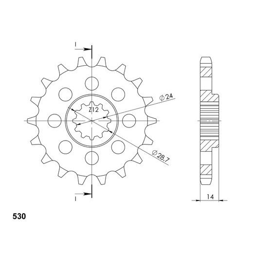 Ritzel SUPERSPROX CST-1529:17 17T, 530