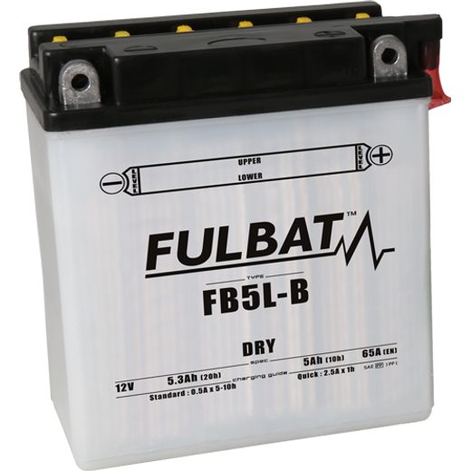 Konventionelle Motorradbatterie (mit Säurepackung) FULBAT FB5L-B (YB5L-B) Acid pack included
