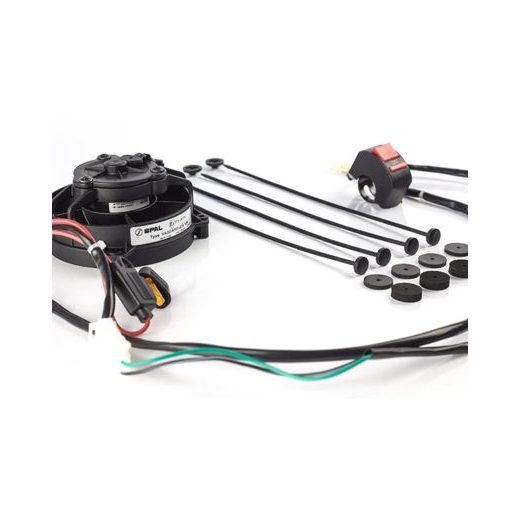 Radiator cooling fan and mounting kit SPAL EP-RFS-UN-SW with Revotec universal mounting system and ON/OFF switch