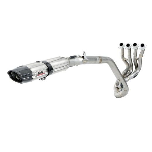 Auspuff komplett 4x2x1 MIVV SUONO R.HO.0002.S8 Ganz aus Titan / Carbondeckel