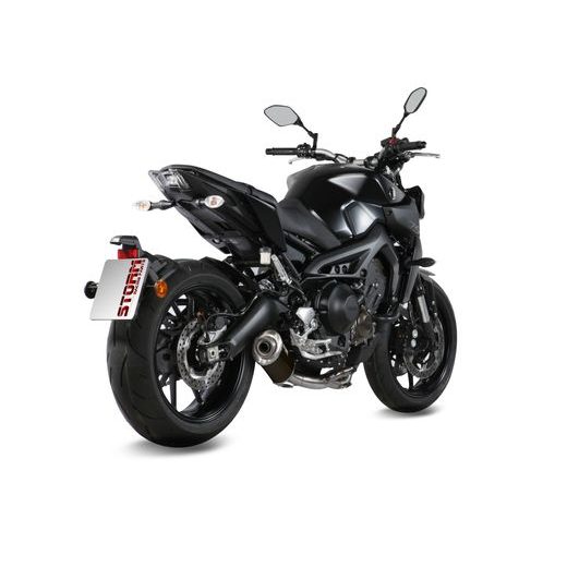 Full exhaust system 3x1 STORM OVAL Y.042.LX1B Steel black