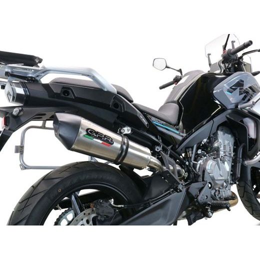 Slip-on exhaust GPR NEW GRAND PRIX EVO TITANIUM E5.CF.10.GPAN.TO Brushed Titanium including removable db killer and link pipe