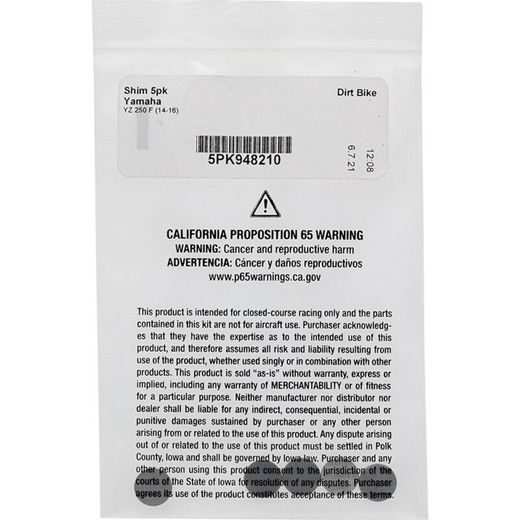 Shim HOT CAMS 5PK948210 5pk (diameter 9.48 mm, thick 21.0 mm)