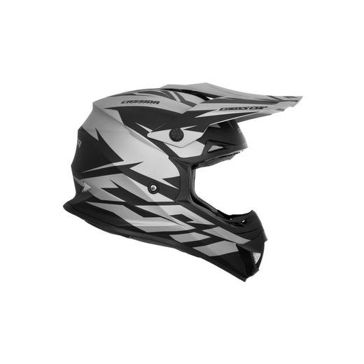 Motocross Helmet CASSIDA CROSS CUP TWO grau matt/schwarz M