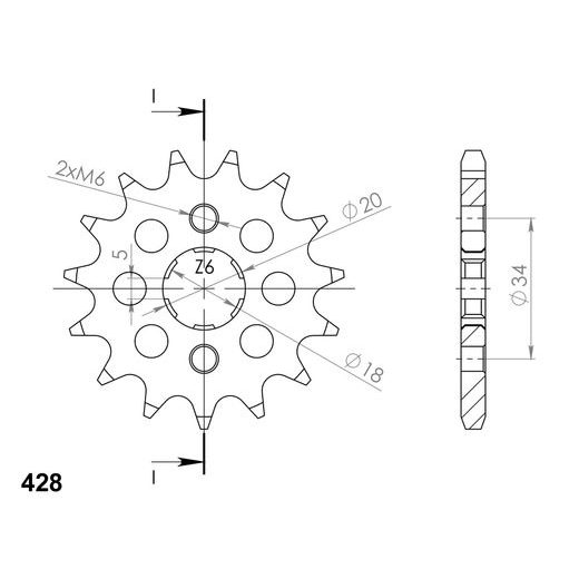 Ritzel SUPERSPROX CST-264:15 15T, 428