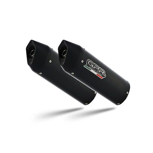 Dual slip-on exhaust GPR FURORE D.15.CAT.1.FUNE Matte Black including removable db killers, link pipes and catalysts
