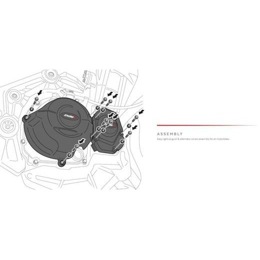 Engine protective covers PUIG 21877N schwarz included 2 oil plugs