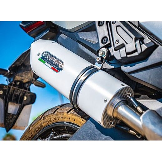 Slip-on exhaust GPR ALBUS EVO4 HON.269.1.ALBE5 White glossy including removable db killer and link pipe