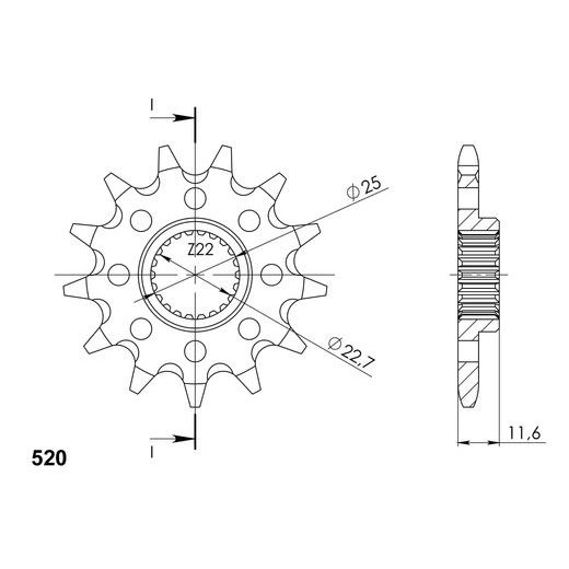 Ritzel SUPERSPROX CST-3221:11 11T, 520