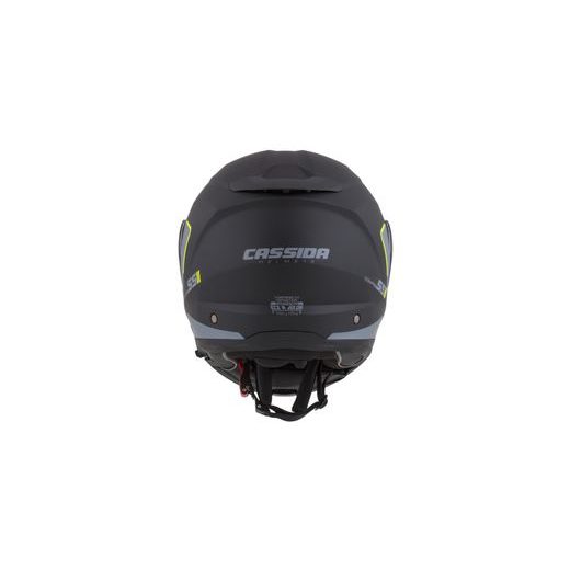 Full face helmet CASSIDA COMPRESS 2.0 REFRACTION matt black / grey / yellow fluo XL