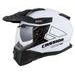 Motocross Helmet CASSIDA ROAD RUNNER DUAL white/ black/ black matt peak S