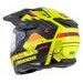 Motocross Helmet CASSIDA ROAD RUNNER TechniX yellow fluo/ black/ orange/ grey/ black matt peak S
