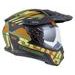 Motocross Helmet CASSIDA ROAD RUNNER TechniX green matt/ black/ orange/ grey/ black matt peak XL