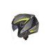 Jet helmet CASSIDA MAGNUM black matt/ grey/ yellow fluo XL