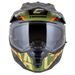 Motocross Helmet CASSIDA ROAD RUNNER TechniX green matt/ black/ orange/ grey/ black matt peak 2XL