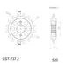 Ritzel SUPERSPROX CST-737:15 15T, 520