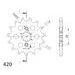 Ritzel SUPERSPROX CST-1127:12 12T, 420