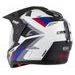Motocross Helmet CASSIDA TOUR 2.0 X-TRA white/blue/red/black/black matt peak 2XL