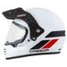 Motocross Helmet CASSIDA FORMX FLATOUT white/ black/ red/ black matt peak 2XL