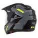 Motocross Helmet CASSIDA TOUR 2.0 X-TRA gray/yellow fluo/black/black matt peak XS