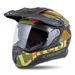 Motocross Helmet CASSIDA ROAD RUNNER TechniX green matt/ black/ orange/ grey/ black matt peak XS