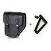 Leder-Satteltasche CUSTOMACCES IBIZA APS016N schwarz left, with metal base left side and left fitting kit